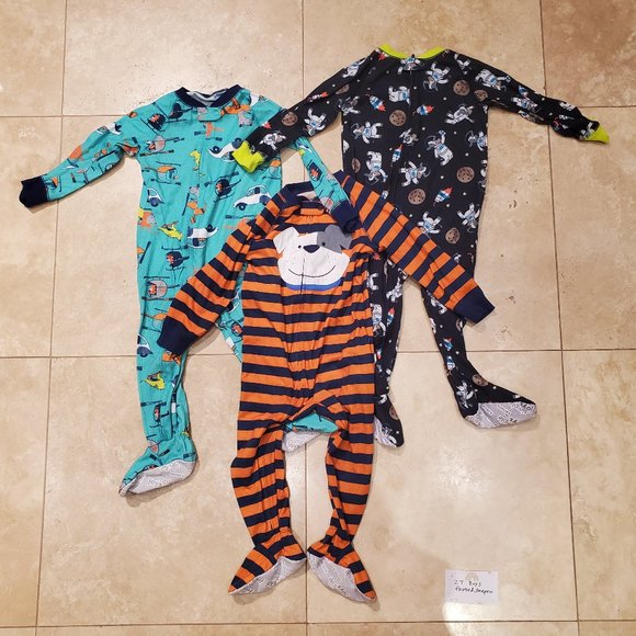 Carter's Other - 3 Carter's Footed Sleepers 2T Boys